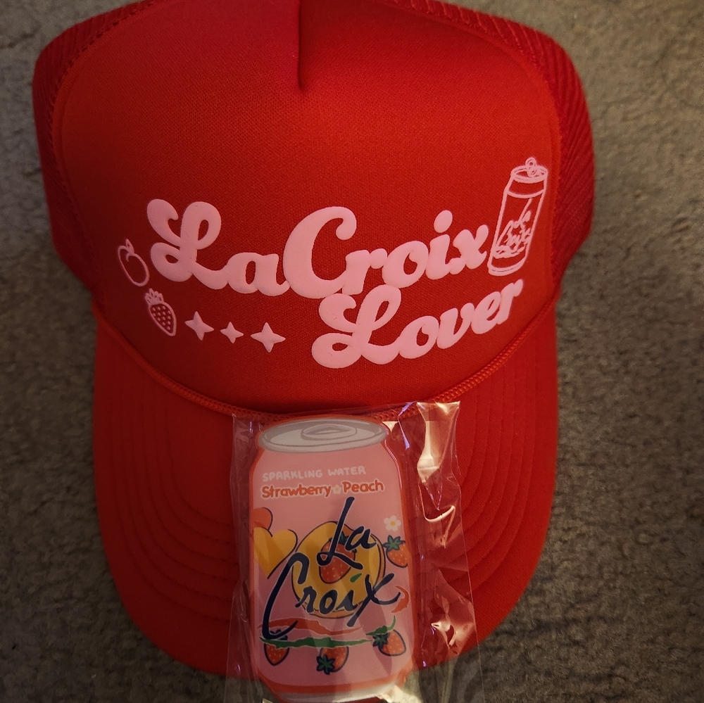 LaCroix Red La Croix Lover Trucker Promo Hat + Bonus